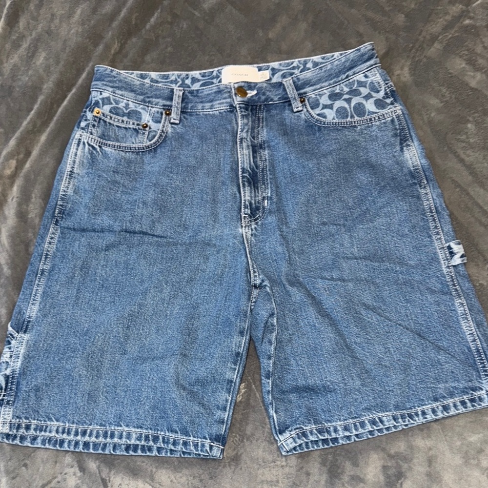 Men's Coach Blue Denim Shorts